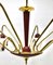 Vintage Italian Chandelier with Six Arms in the Style of Stilnovo, 1960s 8
