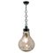 Vintage Smoked Glass Pendant Ceiling Light in the Shape of a Big Bulb, 1960s 2