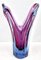 Vase en Cristal Sculpté avec Noyau Sommerso par Val Saint Lambert, Belgique 7