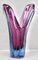 Vase en Cristal Sculpté avec Noyau Sommerso par Val Saint Lambert, Belgique 8