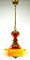 Mid-Century Murano Glass Shade in Various Colours Ceramic Mount Pendant Light, Image 10