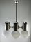Chrome and Opaline Glass Globes Chandelier from Sciolari, Image 1