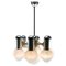 Chrome and Opaline Glass Globes Chandelier from Sciolari 8