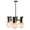 Chrome and Opaline Glass Globes Chandelier from Sciolari, Image 8