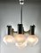 Chrome and Opaline Glass Globes Chandelier from Sciolari 3