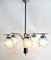 Art Deco Chrome Chandelier Five Arms in the Style of Kalmar, Image 10