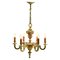Late 19th Century Solid Cast Brass Pendant Chandelier with Six-Arms, Image 1