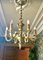 Late 19th Century Solid Cast Brass Pendant Chandelier with Six-Arms, Image 12