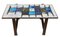 Blue and Ocher Glaze Tiled Coffee Table with Steel Base by Juliette Belarti 6