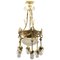 Late 19th Century Cast Brass Pendant Chandelier with Six-Arms, Image 1