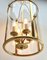 Empire Style Italian Gilt Brass and Glass Lantern by Gaetano Sciolari 8
