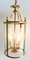 Empire Style Italian Gilt Brass and Glass Lantern by Gaetano Sciolari 6