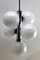 German Swirl Ball Pendant Stem Lamp with 5 Globular Lights from Fischer Leuchten 1