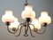 Vintage Belgian Chrome Operacle Damage Chandelier with 5 Arms from Massive, 1960s, Image 13