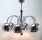 Lámpara de techo con seis globos oculares de Goffredo Reggiani, años 60, Imagen 10