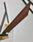 Vintage Italian Wooden Details Chandelier with Six Arms by Stilnovo, 1950s 14
