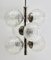 German Swirl Ball Pendant Stem Lamp with 6 Globular Lights from Fischer Leuchten 6