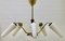 Vintage Italian Chandelier with Five Arms and Wooden Details from Stilnovo, 1960s 2