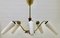 Vintage Italian Chandelier with Five Arms and Wooden Details from Stilnovo, 1960s 9