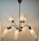 Vintage Italian Chandelier with Nine Arms and Chrome Details from Stilnovo, 1960s, Image 2