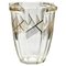 Art Deco Vase mit Geometrischem Goldfarbenem Design von Moser & Söhne Karlsbad 1