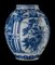 Delfter Chinoiserie Gefäß in Blau & Weiß mit Blumenmuster, 1600er 3