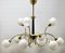 Vintage Italian Chandelier with Nine Arms and Wooden Details from Stilnovo, 1960s, Image 12
