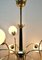 Vintage Italian Chandelier with Nine Arms and Wooden Details from Stilnovo, 1960s, Image 6