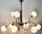 Vintage Italian Chandelier with Nine Arms and Wooden Details from Stilnovo, 1960s, Image 3