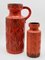 Tango-Tangerine Vases with Amsterdam Decor from Scheurich, 1968, Set of 2 2