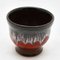Vasen mit schwarzen Wellen auf roter Glasur von Dumler & Breiden, 3er Set 6