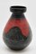 Vasen mit schwarzen Wellen auf roter Glasur von Dumler & Breiden, 3er Set 9