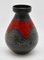 Vasen mit schwarzen Wellen auf roter Glasur von Dumler & Breiden, 3er Set 8