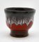 Vasen mit schwarzen Wellen auf roter Glasur von Dumler & Breiden, 3er Set 7