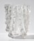 Art Deco Vichy Vase aus klarem und gefrostetem Holz mit abgestuften Wellen von R. Lalique 4