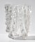 Vase Vichy Art Déco Transparent et Givré avec Graduation de Feuilles Ondulées de R. Lalique 4