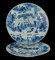 Plats Chinoiserie Delft Bleus et Blancs, 1600s, Set de 2 2