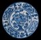 Large Blue and White Dish with Flower Delft Vase, 1600s 2