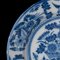 Large Blue and White Dish with Flower Delft Vase, 1600s 8