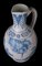 Blue and White Delft Chinoiserie Wine Jug, 1600s 4