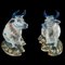 Polychrome Reclining Cows, 1760s, Set of 2 3