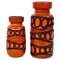 German Fat Lava Vases with Tribal Decor by Scheurich, 1960s, Set of 2, Image 1