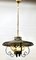 Vintage Ribbed Glass Pendant Lobby Lamp, 1960s, Image 6