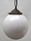 Opaline Shade Pendant Lamp, Netherlands, 1930s 9