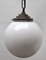 Opaline Shade Pendant Lamp, Netherlands, 1930s, Image 9