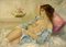 Raffaele Fiore, Nude, Oil on Canvas, Framed 1