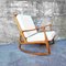 Italian Walnut Wood Rocking Chair, 1960s 3