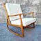 Italian Walnut Wood Rocking Chair, 1960s, Image 1