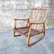 Italian Walnut Wood Rocking Chair, 1960s 10