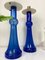 Large Blue Glass Lamps from Holmegaard, Denmark, 1960s, Set of 2 3